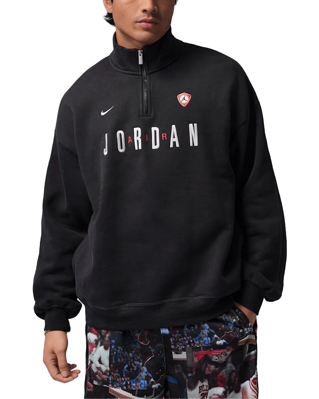 Flight Graphic Fleece 1/4 - Zip Black - LIKELIHOOD