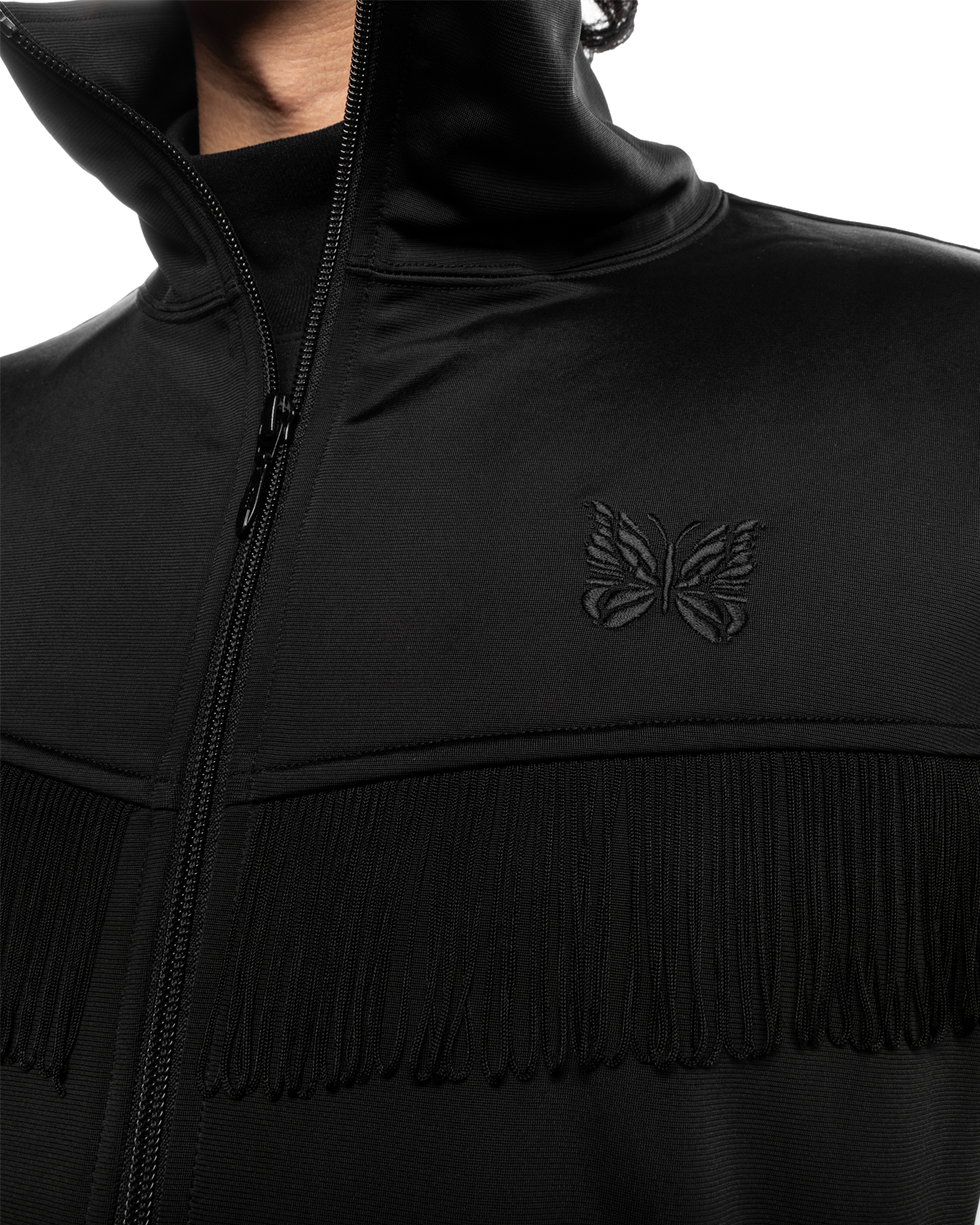 Fringe Track Jacket - PE/TA Bright Jersey Black