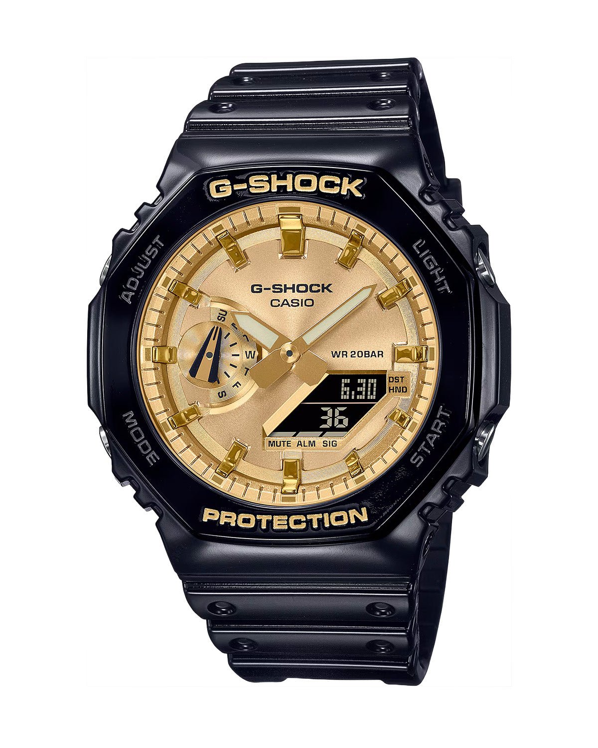 G - SHOCK Gold and Black Analog Digital Watch GA2100GB - 1A - LIKELIHOOD