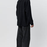 Gambler Shirt Black Fuzz Tencel - LIKELIHOOD