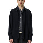Gambler Shirt Black Fuzz Tencel - LIKELIHOOD