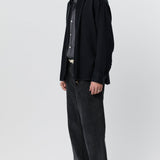 Gambler Shirt Black Fuzz Tencel - LIKELIHOOD