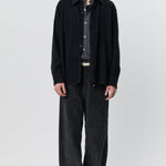 Gambler Shirt Black Fuzz Tencel - LIKELIHOOD
