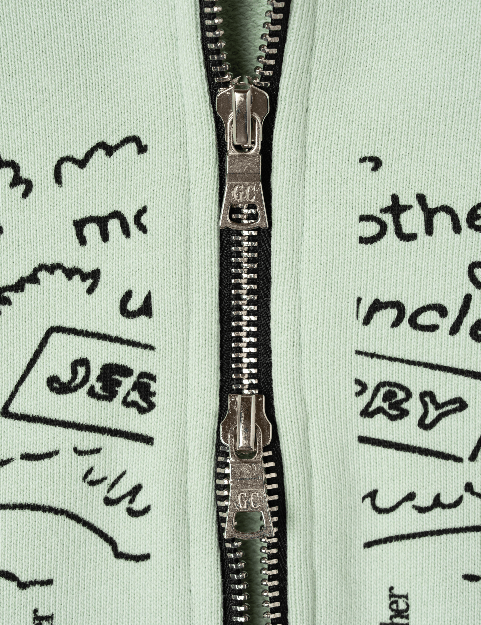 Gate Zip Up Hoodie Light Green - LIKELIHOOD