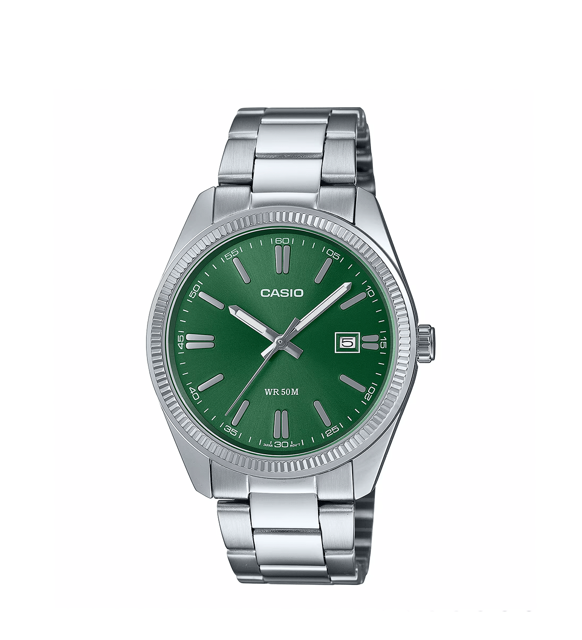 Green Dial Stainless Steel Watch MTP1302D - 3AVT - LIKELIHOOD