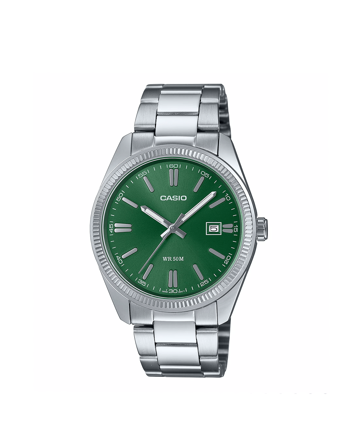 Green Dial Stainless Steel Watch MTP1302D - 3AVT - LIKELIHOOD