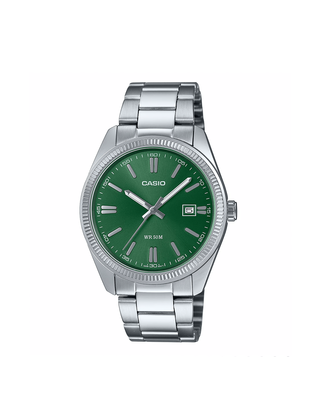 Green Dial Stainless Steel Watch MTP1302D - 3AVT - LIKELIHOOD