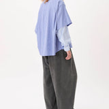 Herringbone Balloon Trousers Charcoal