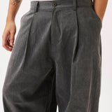 Herringbone Balloon Trousers Charcoal