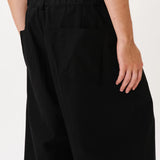 Herringbone Balloon Trousers Black