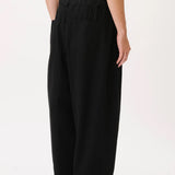 Herringbone Balloon Trousers Black