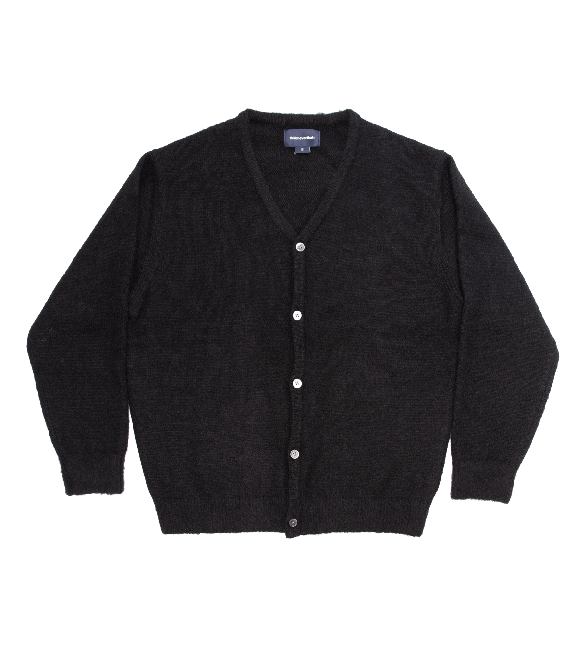 Hairy Knit Cardigan Black - LIKELIHOOD