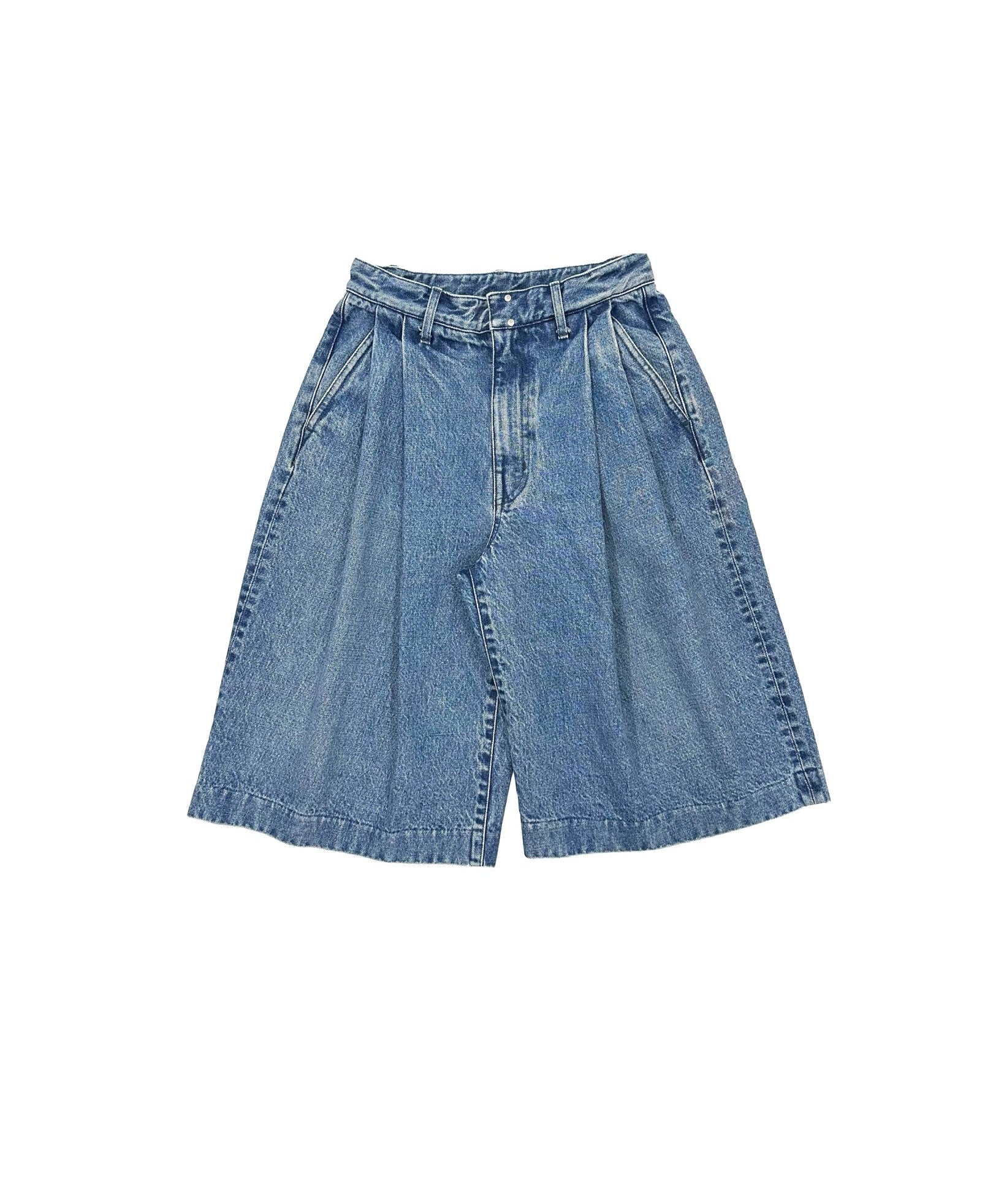Hakama Jean Shorts Mid Blue - LIKELIHOOD