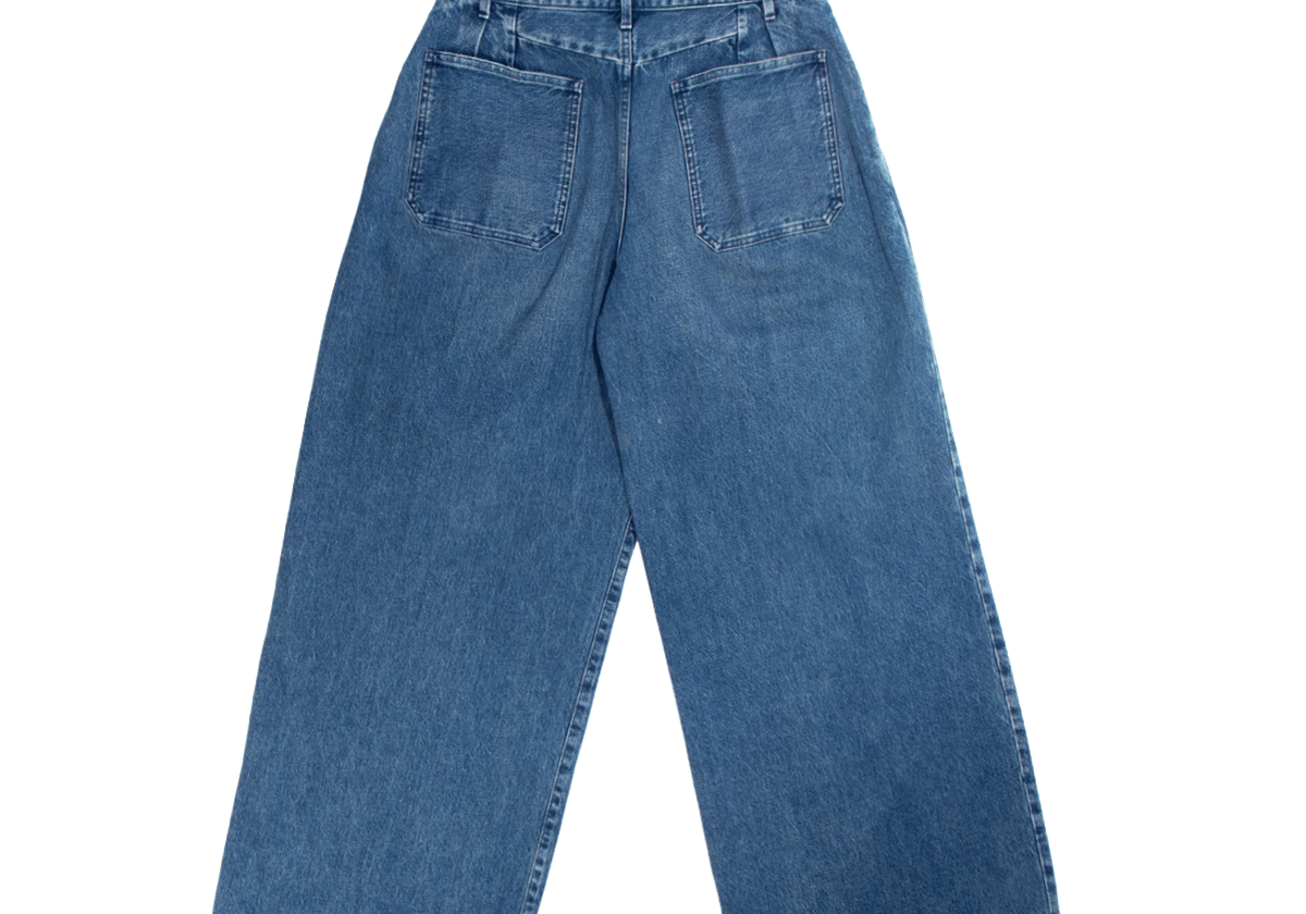 Hakama Jean Trousers Green/Blue - LIKELIHOOD