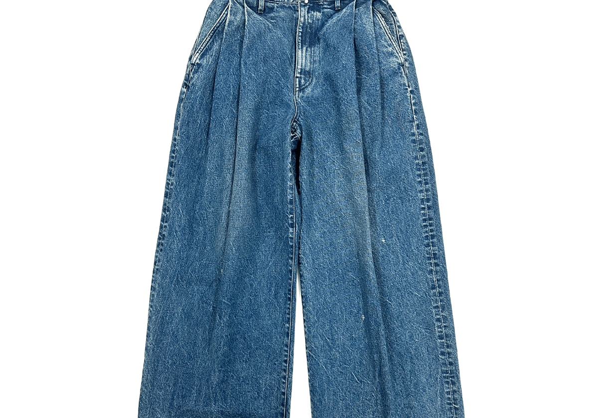 Hakama Jean Trousers Green/Blue - LIKELIHOOD