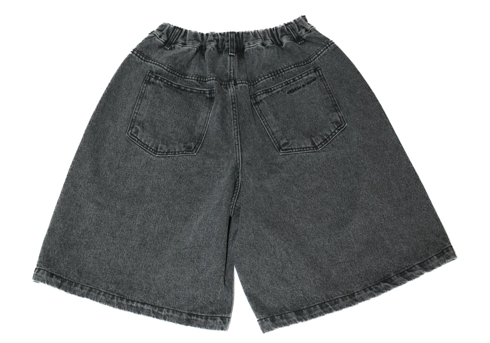 Half - dart Denim Shorts Black - LIKELIHOOD