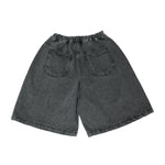 Half - dart Denim Shorts Black - LIKELIHOOD