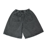 Half - dart Denim Shorts Black - LIKELIHOOD