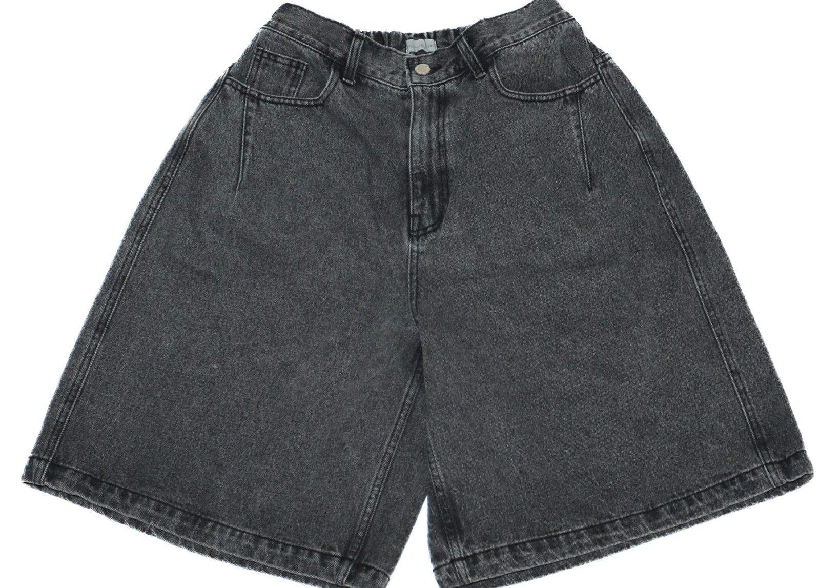 Half - dart Denim Shorts Black - LIKELIHOOD