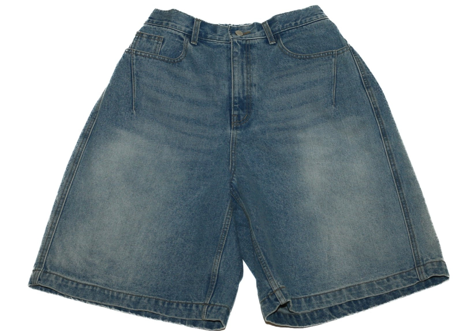 Half - dart Denim Shorts Light Blue - LIKELIHOOD