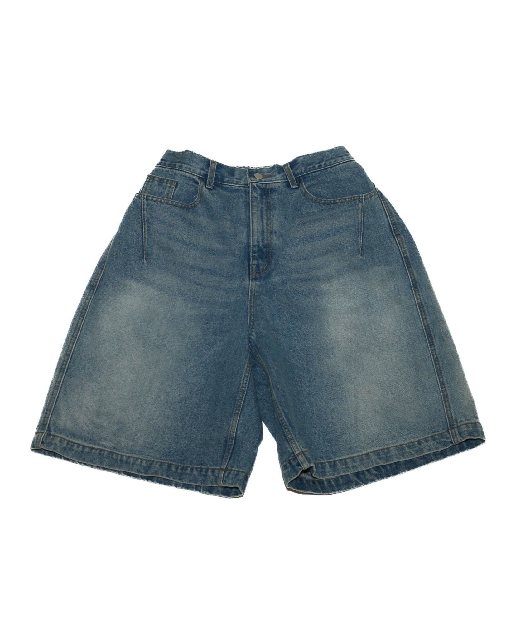 Half - dart Denim Shorts Light Blue - LIKELIHOOD