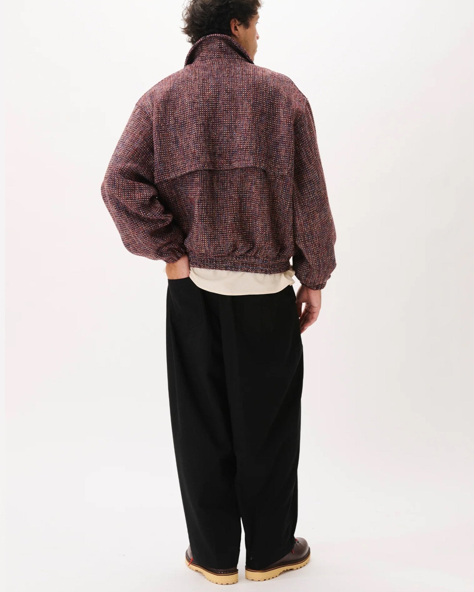 Herringbone Balloon Trousers Black - LIKELIHOOD