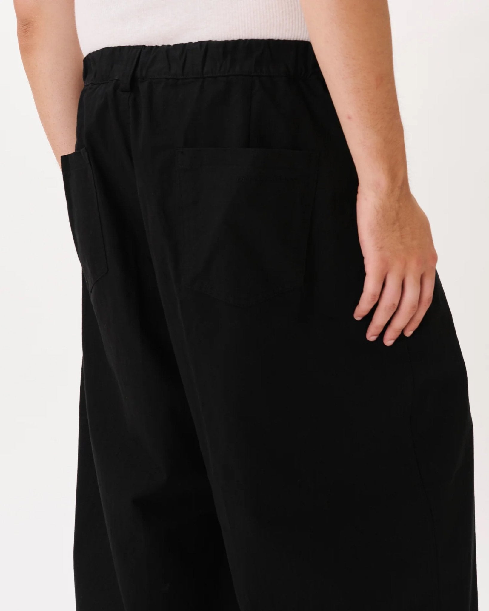 Herringbone Balloon Trousers Black - LIKELIHOOD