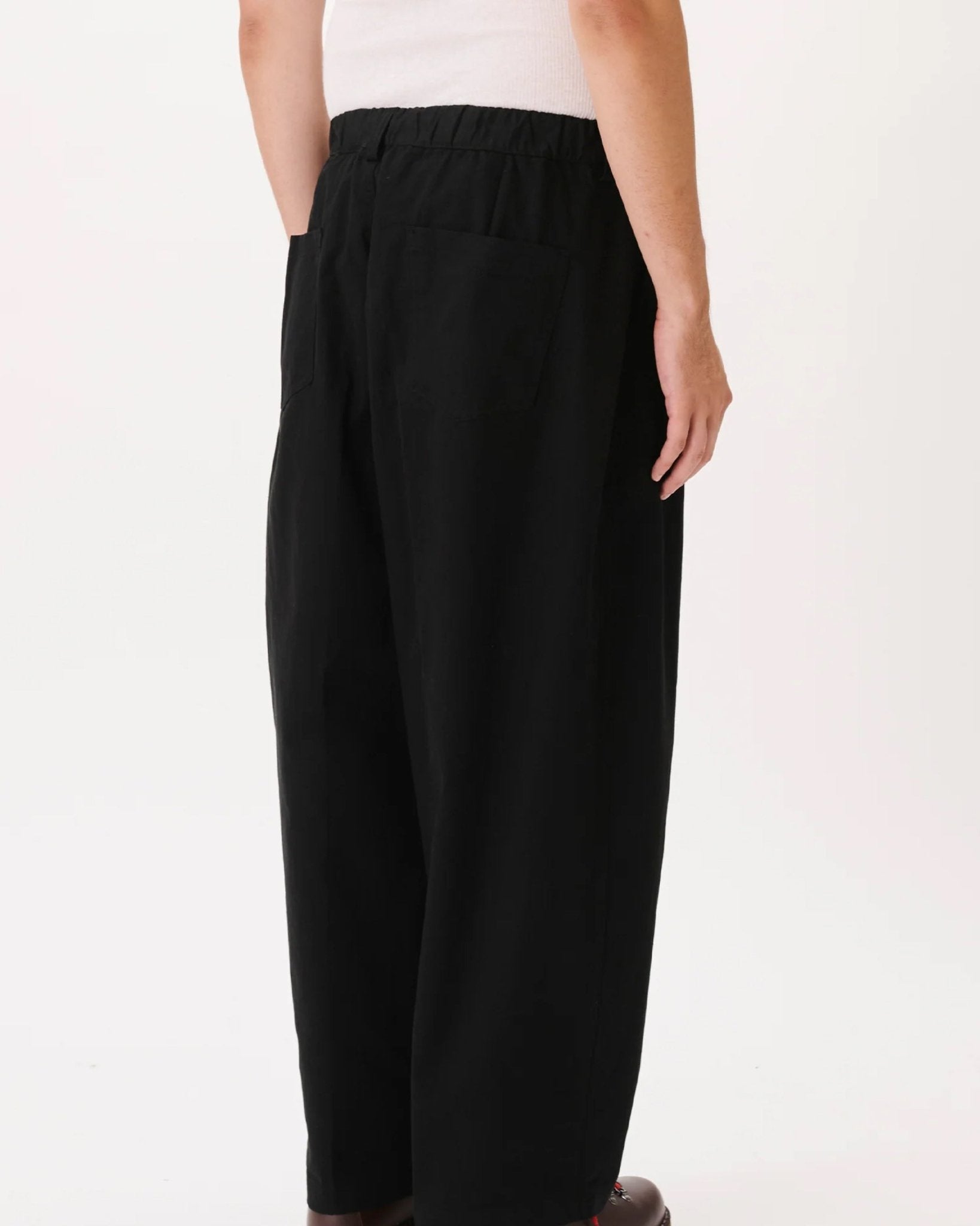 Herringbone Balloon Trousers Black - LIKELIHOOD