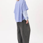 Herringbone Balloon Trousers Charcoal - LIKELIHOOD