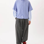 Herringbone Balloon Trousers Charcoal - LIKELIHOOD