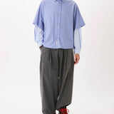 Herringbone Balloon Trousers Charcoal - LIKELIHOOD