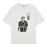 Illustrated T-shirt Bone White 'Love 9' - LIKELIHOOD