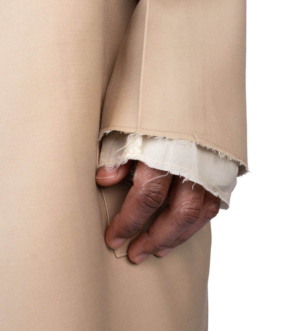 Khaki Coat with Extended Lining - LIKELIHOOD