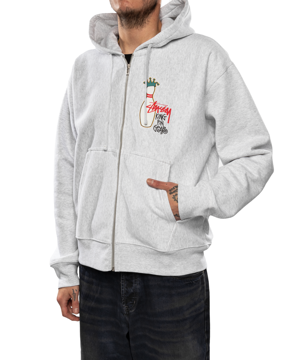 Kingpin Zip Hoodie Ash Heather