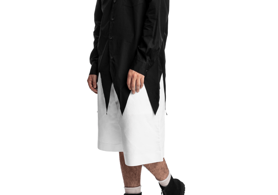 Knee Length Shorts - White - LIKELIHOOD