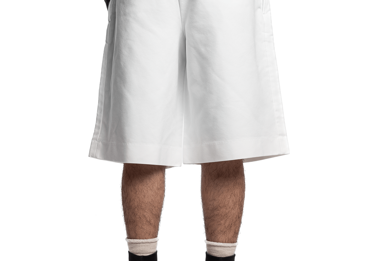 Knee Length Shorts - White - LIKELIHOOD