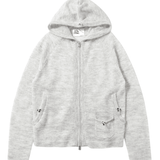 Knit Hoodie Ash Gray - LIKELIHOOD