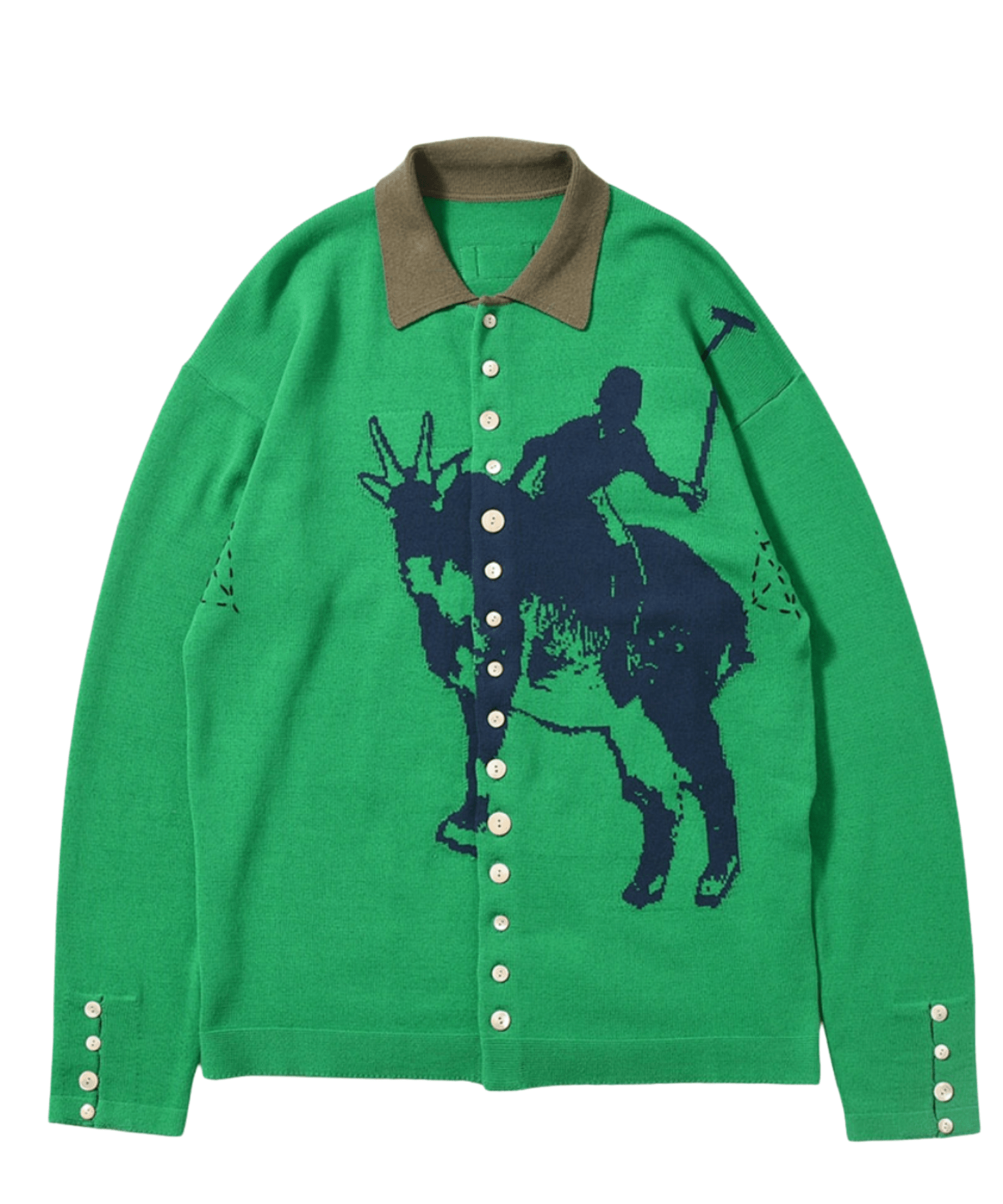 Knit Polo Green - LIKELIHOOD