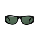 Landon Sunglasses Matte Black/Green - LIKELIHOOD