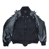 Laser - Cut Flower Varsity Jacket - LIKELIHOOD