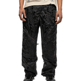 Laser - slashed Petal Trousers Black - LIKELIHOOD