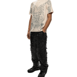 Laser - slashed Petal Trousers Black - LIKELIHOOD