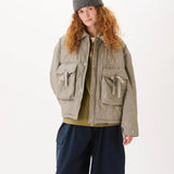 Quilted Pocket Jacket Light Grey