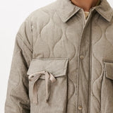 Quilted Pocket Jacket Light Grey