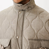 Quilted Pocket Jacket Light Grey