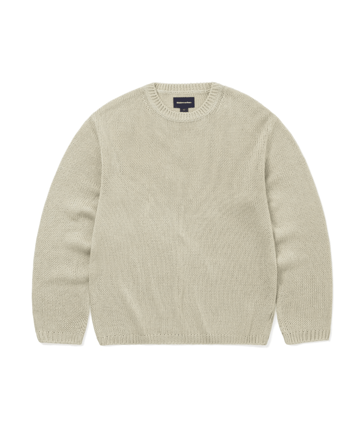 Loose Gauge Knit Crew Dusty Ivory - LIKELIHOOD