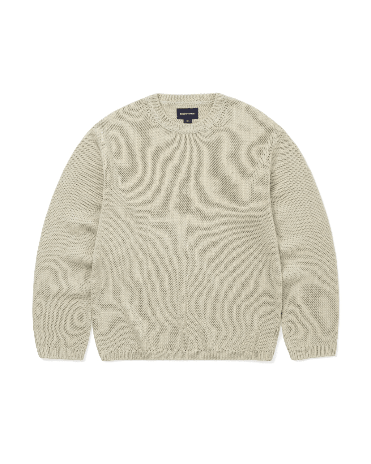 Loose Gauge Knit Crew Dusty Ivory - LIKELIHOOD