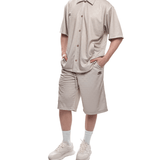 Loose Shorts Jacquard Tidal Foam - LIKELIHOOD