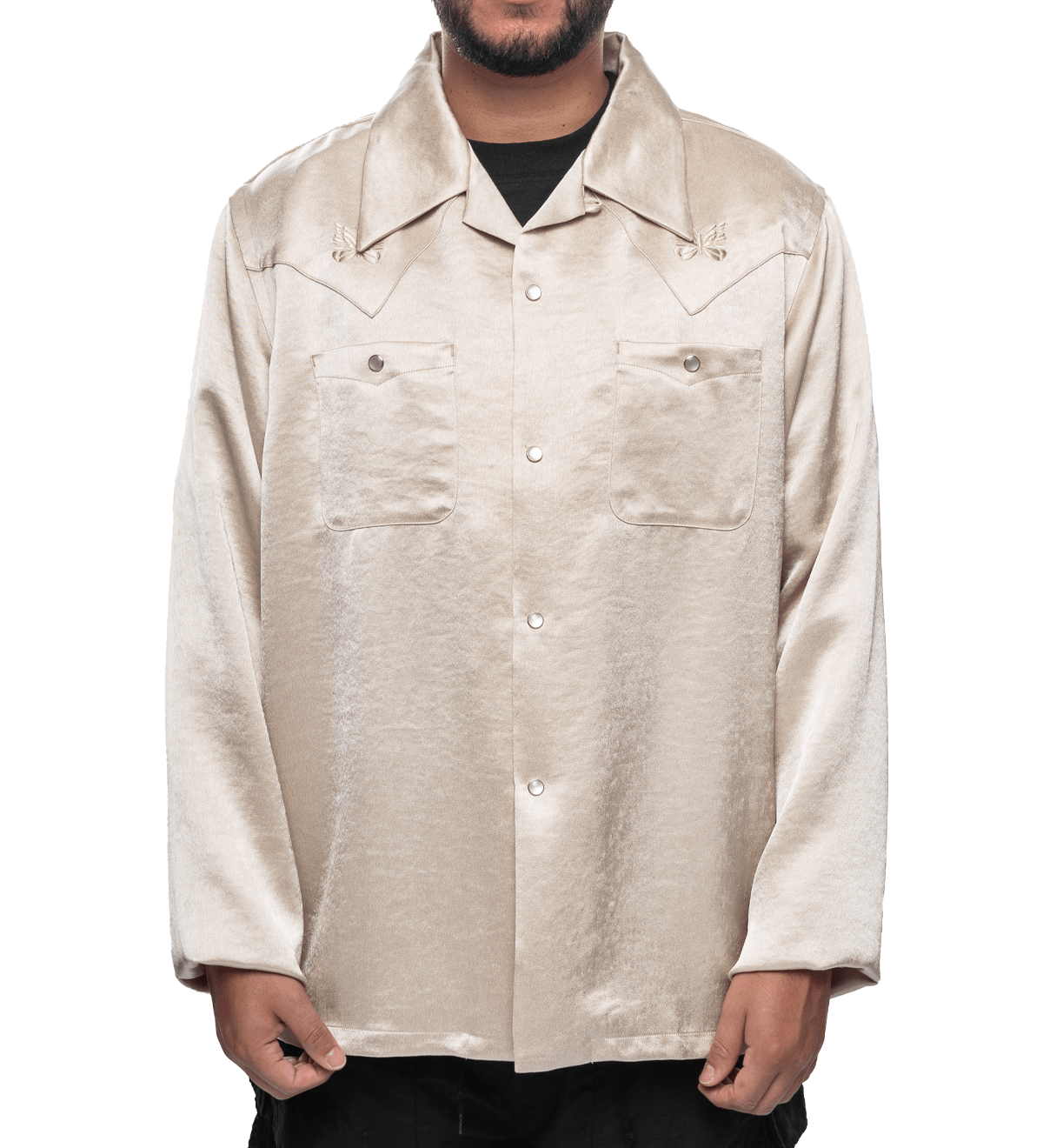L/S Cowboy One - Up Shirt Beige - LIKELIHOOD