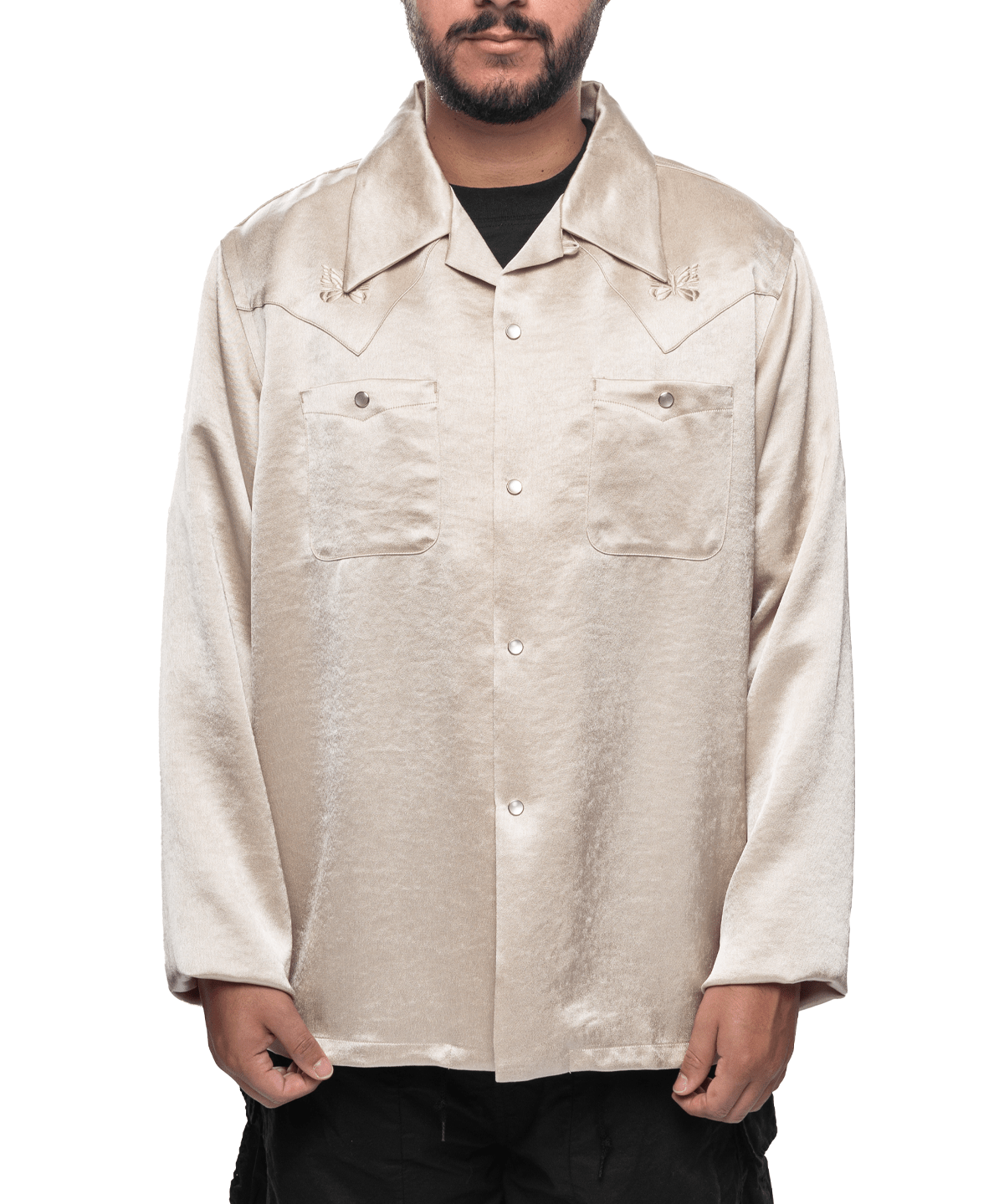 L/S Cowboy One - Up Shirt Beige - LIKELIHOOD